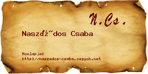 Naszádos Csaba névjegykártya