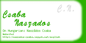 csaba naszados business card
