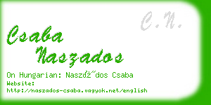 csaba naszados business card